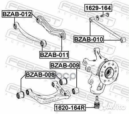 Сайлентблок рычага MB M(W164) зад.подв. bzab-009