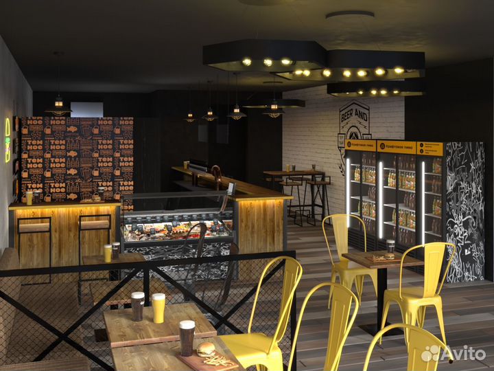 Крафтовый пивной бар-магазин с бургерами по франши