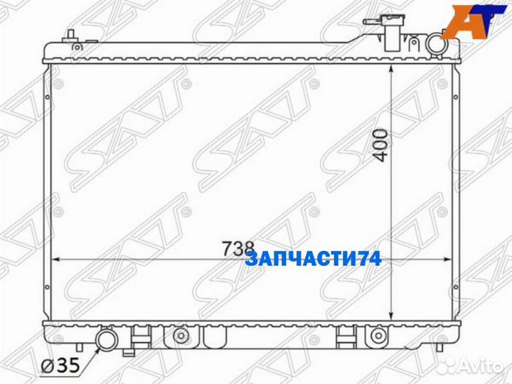 Радиатор Infiniti G35 02-07 / Nissan Skyline 01-07 / Stagea 01-07,SAT