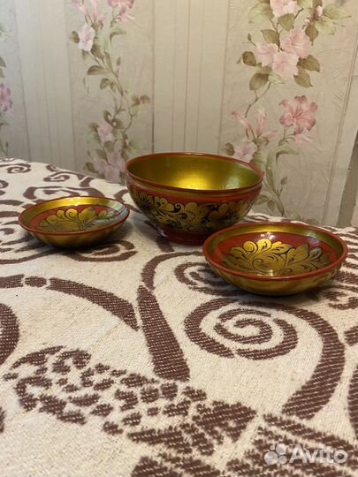 Набор чашек Хохлома Винтаж СССР