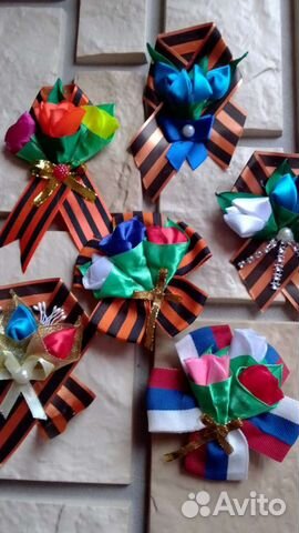 Броши На девятое мая ручная работа