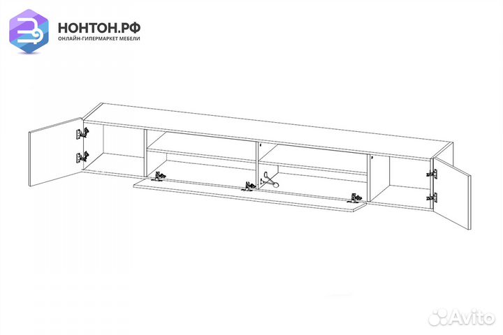 Тв-тумба Прага New белый /софт белый