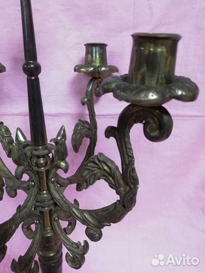 Старинный подсвечник канделябр на 5 свечей