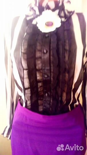 Нарядная шифоновая блузка р.50-52