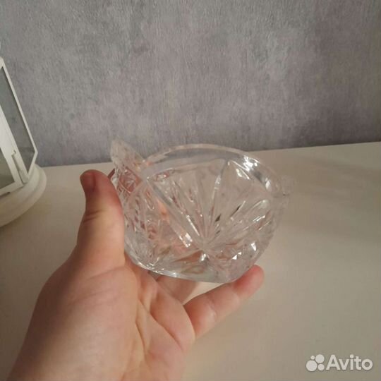 Конфетница / ваза для варенья хрустальная СССР