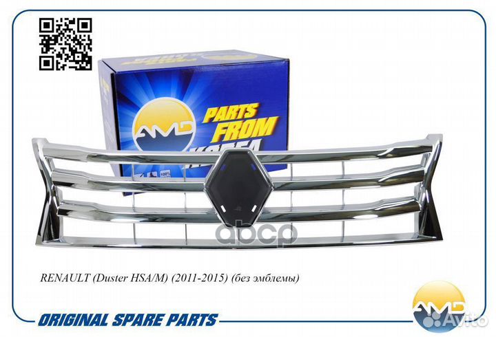 Решетка радиатора Renault Duster 10- хром amdhd