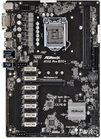 Материнская плата ASRock H110 Pro BTC+