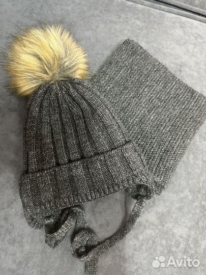 Зимняя шапка+снуд