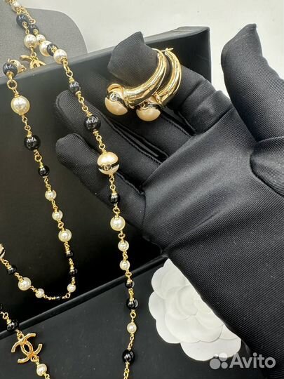 Серьги,бусы,браслет Chanel