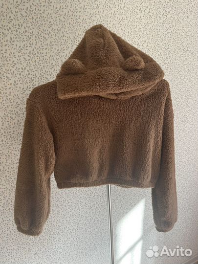 Плюшевое худи с ушками Shein