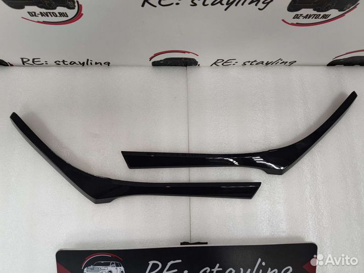 Реснички фар чёрные Toyota Land Cruiser 200 2016+