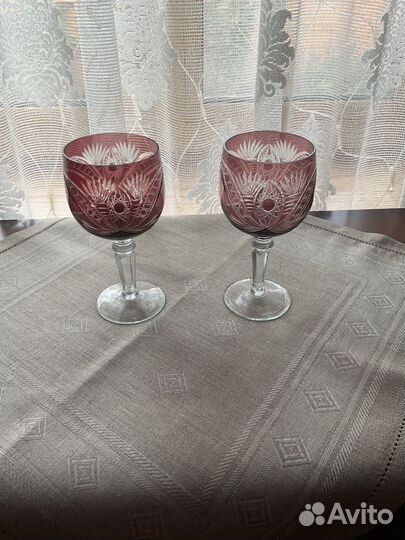 Бокалы фужеры марганцевое стекло. Германия