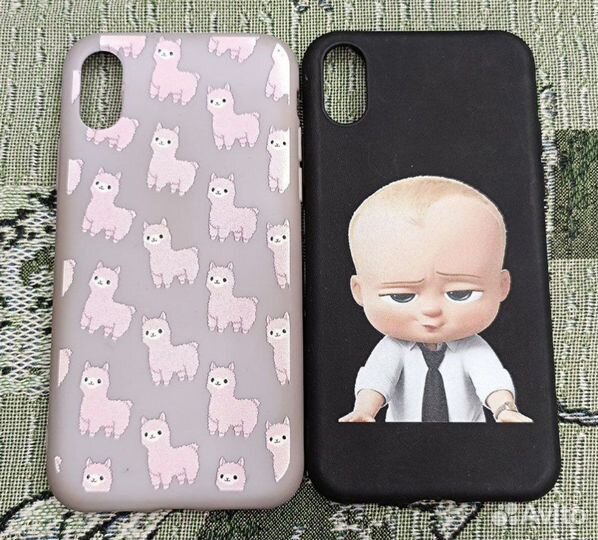 Чехол на iPhone 10 кожаный и силикон