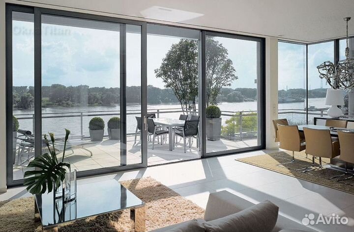 Глухие окна окна алютех под ключ