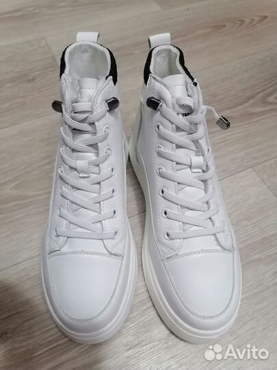 Кеды утепленные женские белые