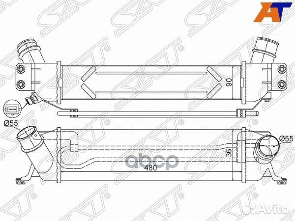Радиатор интеркулера hyundai H-1/starex 07- ST