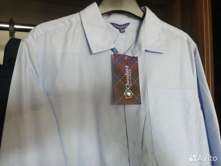 Рубашка голубая