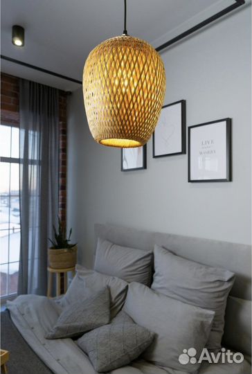 Светильник из ротанга