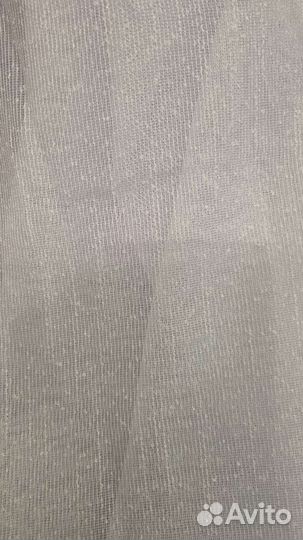 Белоснежный тюль лен дождик