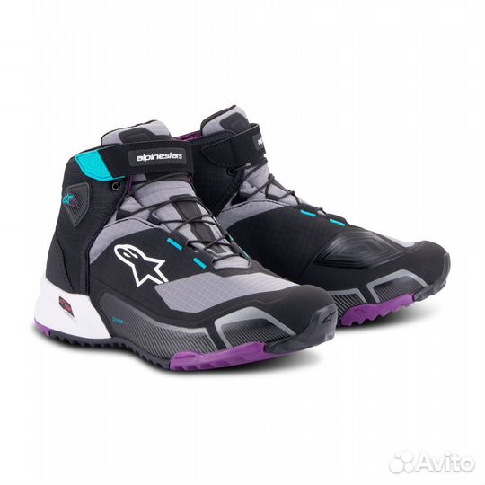 Motorradschuhe Alpinestars CR-X Drystar Schwarz-Grau Plom Tea Damen Черный