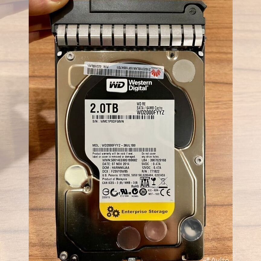 [WD2000FYYZ] Жесткий Диск Huawei 2tb 3.5 02310lha Sata Wd2000fyyz