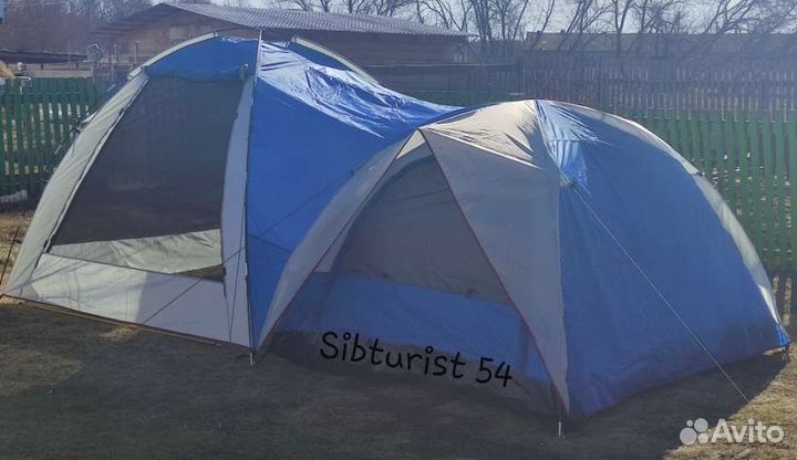 Палатка +Шатёр 4-х местная 2в1 двухслойная