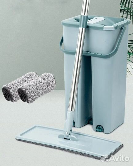 Швабра с отжимом в ведре 10 литров