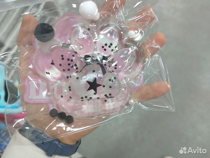 Сквиш кошачья лапка большая прозрачная