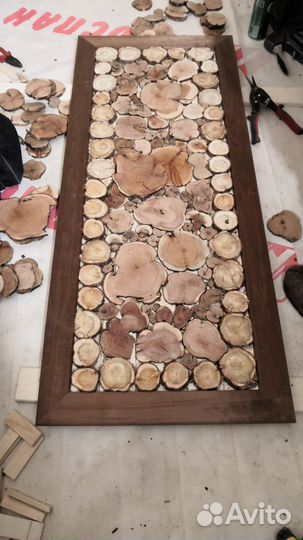 Панно из можжевельника для бани