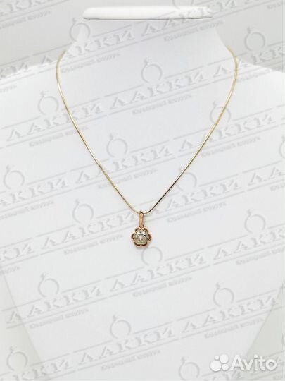 Золотой кулон с бриллиантами 585 / 1.87 гр