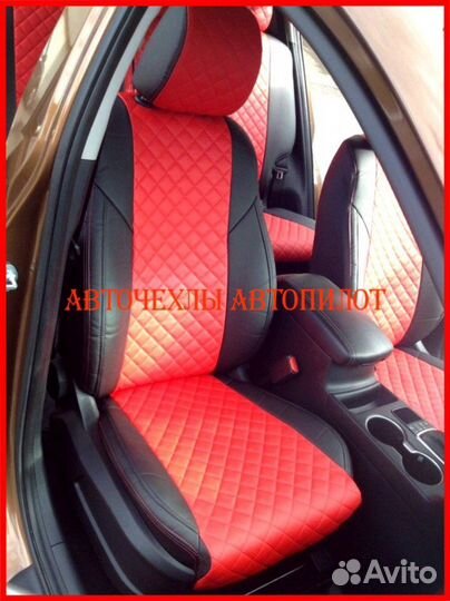 Чехлы Автопилот Kia Sportage 4 из экокожи Ромб