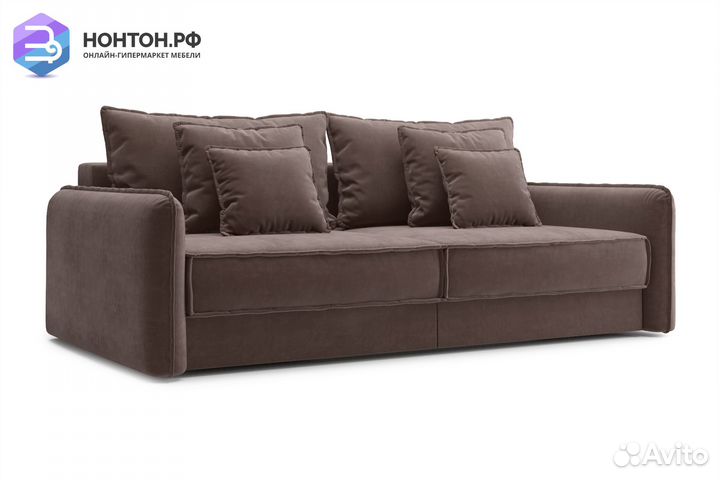 Диван тик-так Антей 3-х местный коричневый
