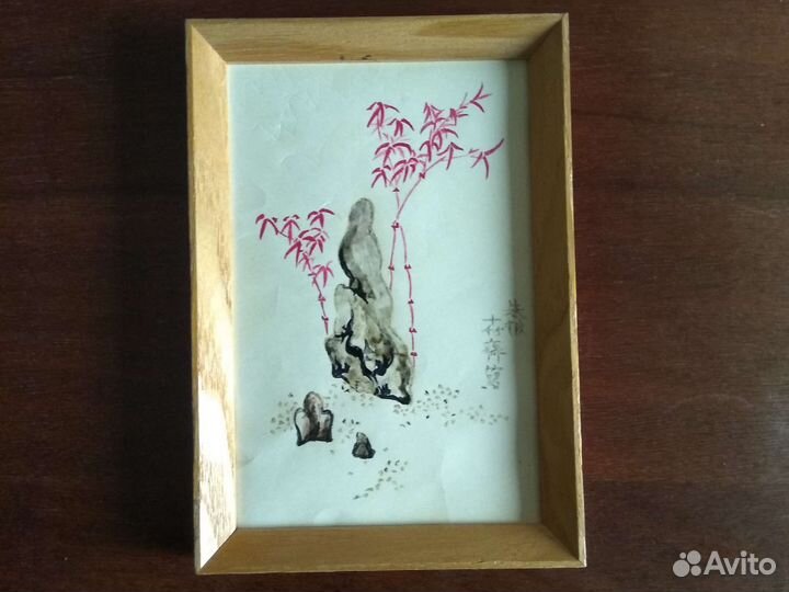 Живопись, миниатюра, тушь, Япония, рамки