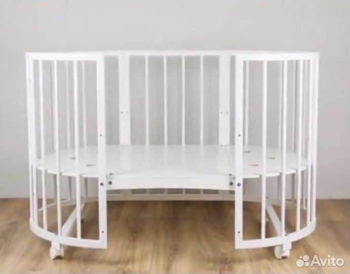 Детская кроватка трансформер 6 в 1 с матрасами