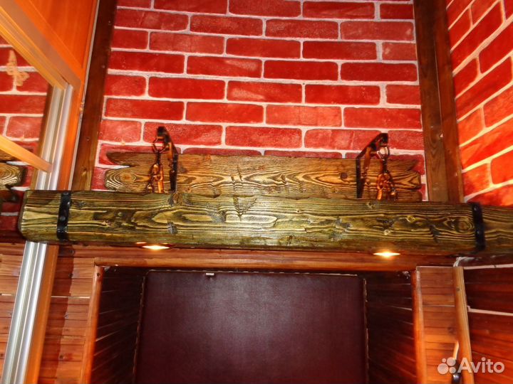 Светильник из состаренного дерева