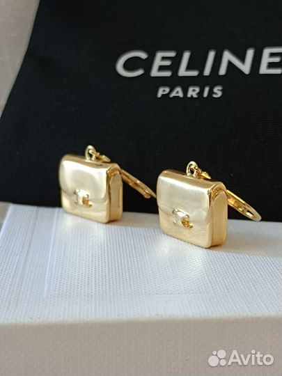 Стильные серьги сумочки Celine
