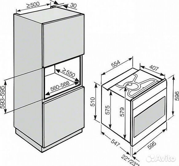 Духовой шкаф miele H6860BPX obsw черный обсидиан