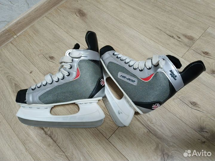 Коньки хоккейные black aqua