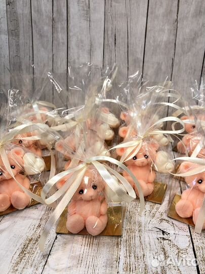 Мыло ручной работы Мишка с сердечком