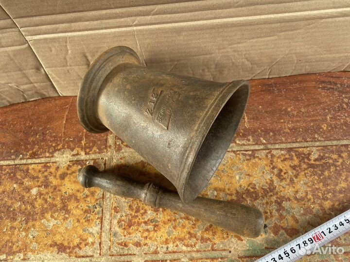 Ступка с пестиком чугунная кусинское литьё