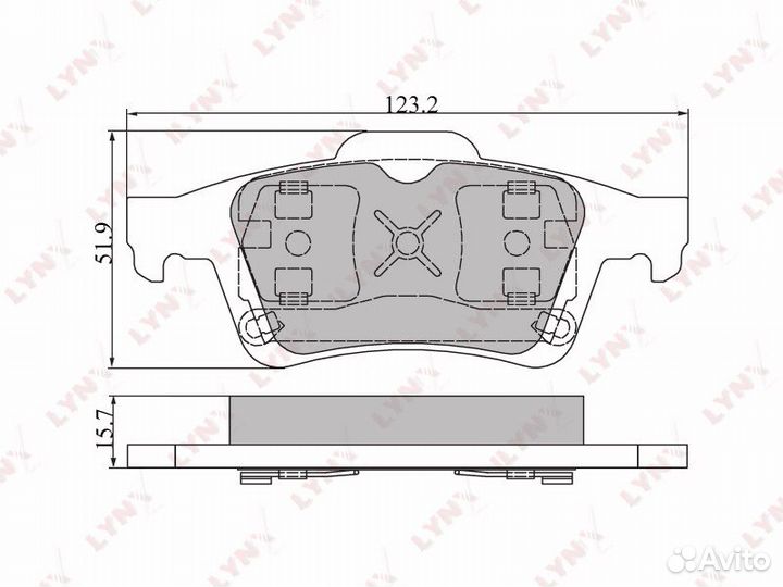 Колодки тормозные дисковые зад
