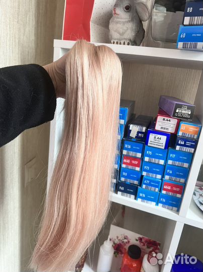 Волосы для наращивания 50 см блонд