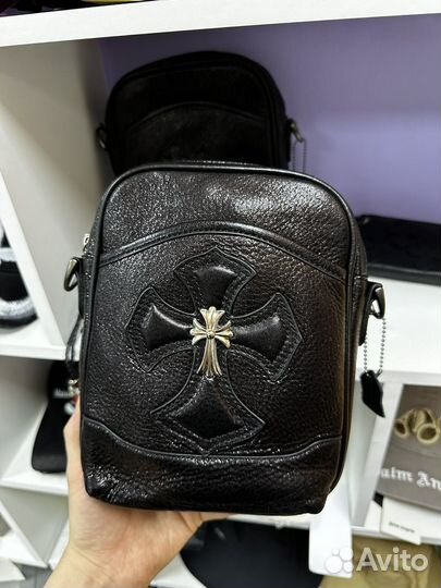 Сумка chrome hearts натуральная кожа