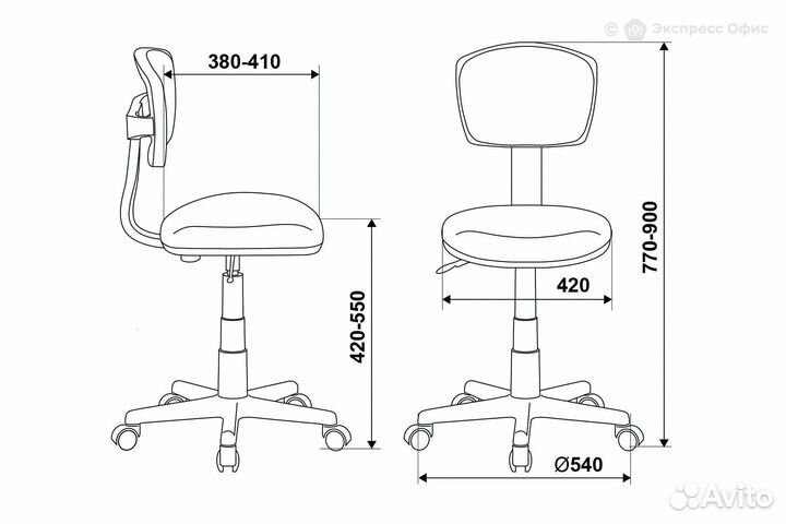 Кресло компьютерное детское Бюрократ CH-299/abstra