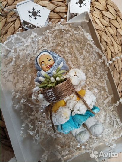 Ватные елочные игрушки