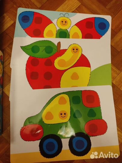 Мозаика, карточки, сортер, пазл для малышей