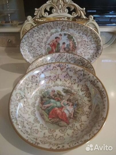 Блюдо фарфор костяной 3 пред 2 салатникаМадонна