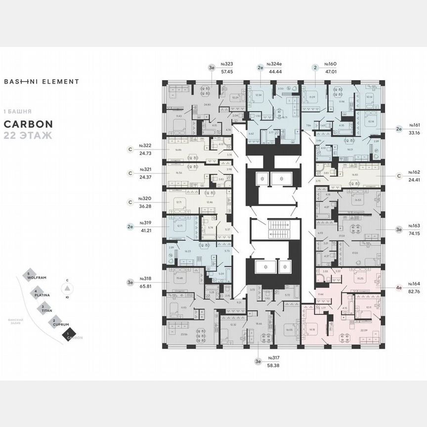 3-к. квартира, 82,8 м², 22/22 эт.