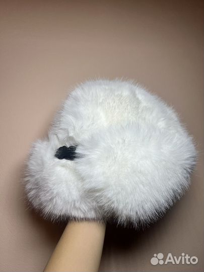 Шапка ушанка полностью меховая y2k