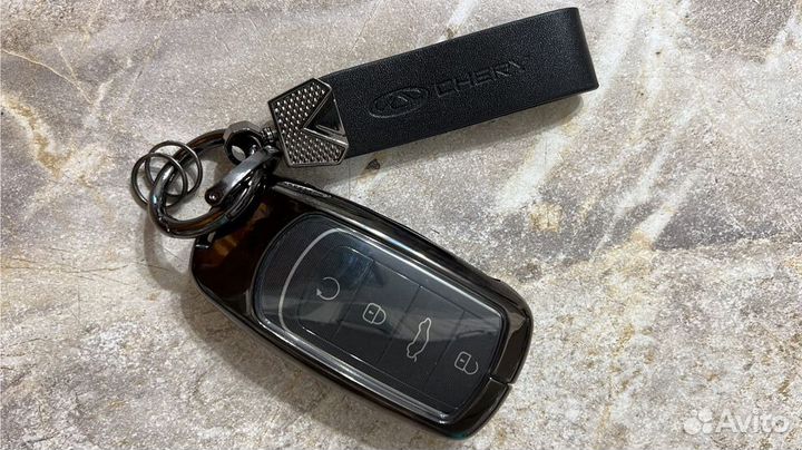 Чехол на ключ Чери Chery + брелок ключа Чери